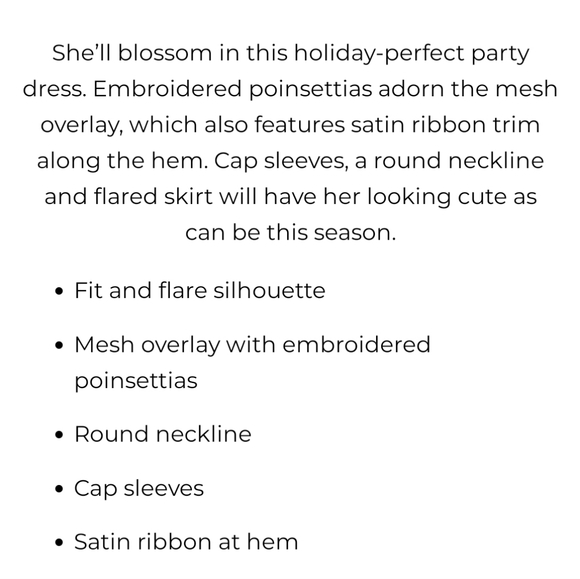 FIVE LOAVES TWO FISH POINSETTIA DRESS - Picture 7 of 8